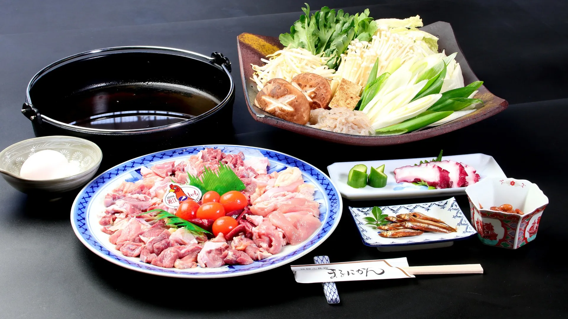【近江しゃも】しゃものすき焼きは珍しいですね。